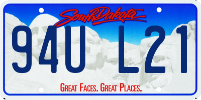 SD license plate 94UL21
