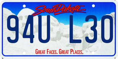 SD license plate 94UL30