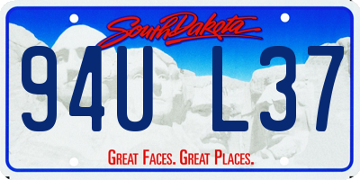 SD license plate 94UL37