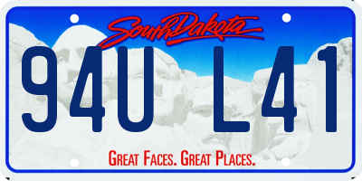SD license plate 94UL41