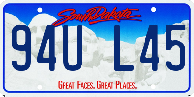 SD license plate 94UL45