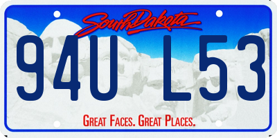 SD license plate 94UL53