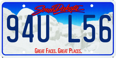 SD license plate 94UL56