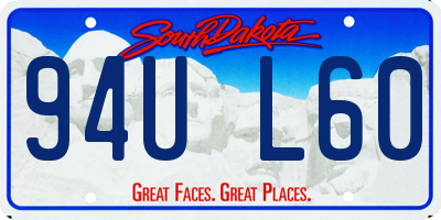SD license plate 94UL60