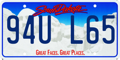 SD license plate 94UL65