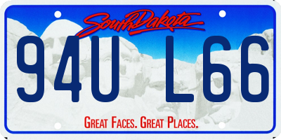 SD license plate 94UL66