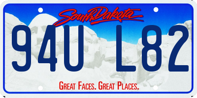 SD license plate 94UL82