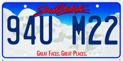 SD license plate 94UM22