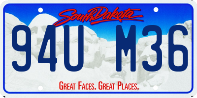 SD license plate 94UM36