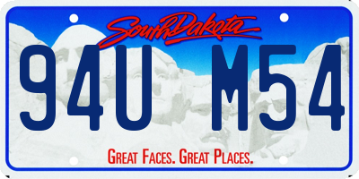 SD license plate 94UM54