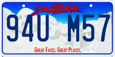 SD license plate 94UM57