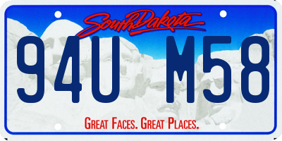 SD license plate 94UM58