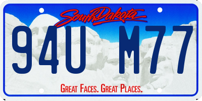 SD license plate 94UM77