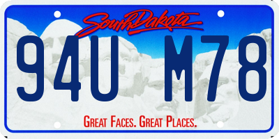 SD license plate 94UM78