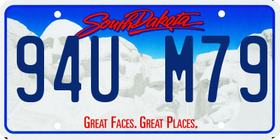 SD license plate 94UM79