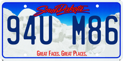 SD license plate 94UM86