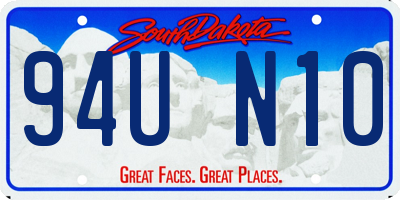 SD license plate 94UN10