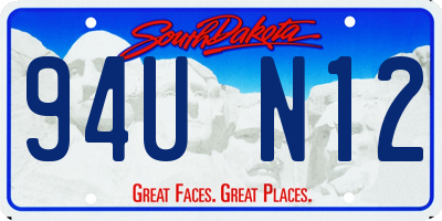 SD license plate 94UN12