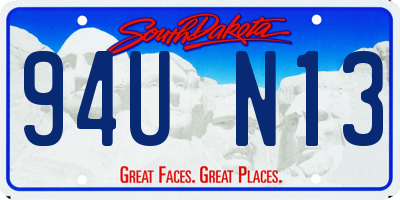 SD license plate 94UN13