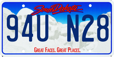 SD license plate 94UN28