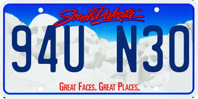 SD license plate 94UN30