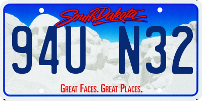 SD license plate 94UN32