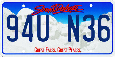 SD license plate 94UN36