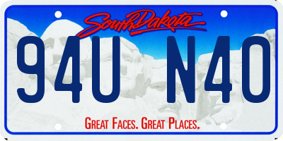 SD license plate 94UN40