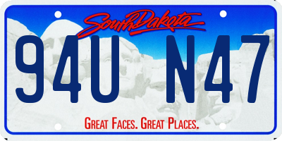SD license plate 94UN47