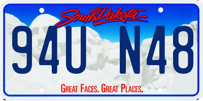 SD license plate 94UN48