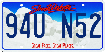 SD license plate 94UN52
