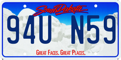 SD license plate 94UN59