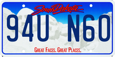 SD license plate 94UN60