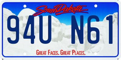 SD license plate 94UN61