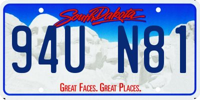 SD license plate 94UN81