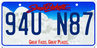 SD license plate 94UN87