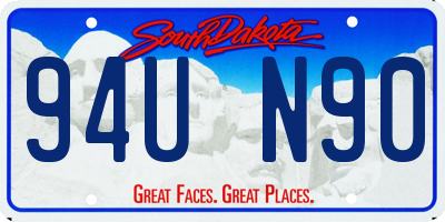 SD license plate 94UN90