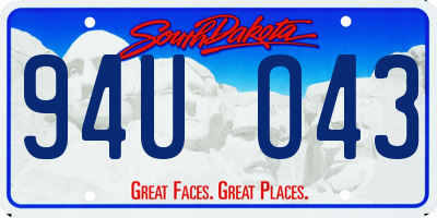 SD license plate 94UO43