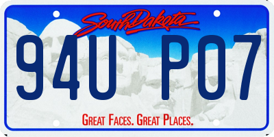 SD license plate 94UP07