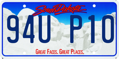 SD license plate 94UP10