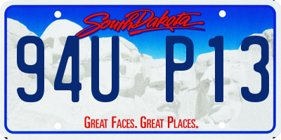 SD license plate 94UP13
