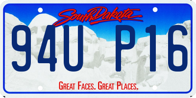 SD license plate 94UP16