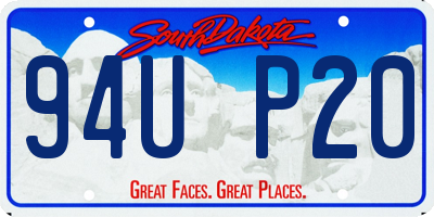 SD license plate 94UP20
