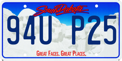 SD license plate 94UP25