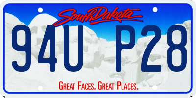 SD license plate 94UP28