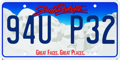 SD license plate 94UP32