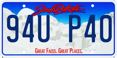 SD license plate 94UP40