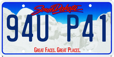 SD license plate 94UP41