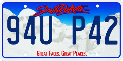 SD license plate 94UP42