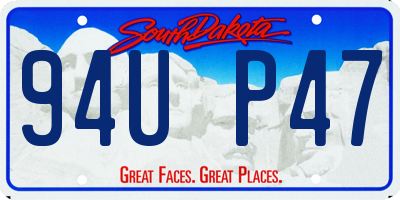 SD license plate 94UP47